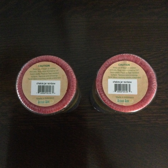 2 Aloha Bay Unscented Chakra Jar Rainbow Sri Yantra Candles - Picture 6 of 6